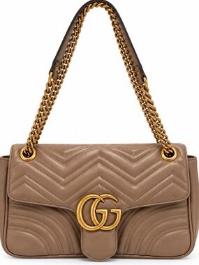 Authentic Gucci GG Marmont Matelassé Medium Shoulder Bag